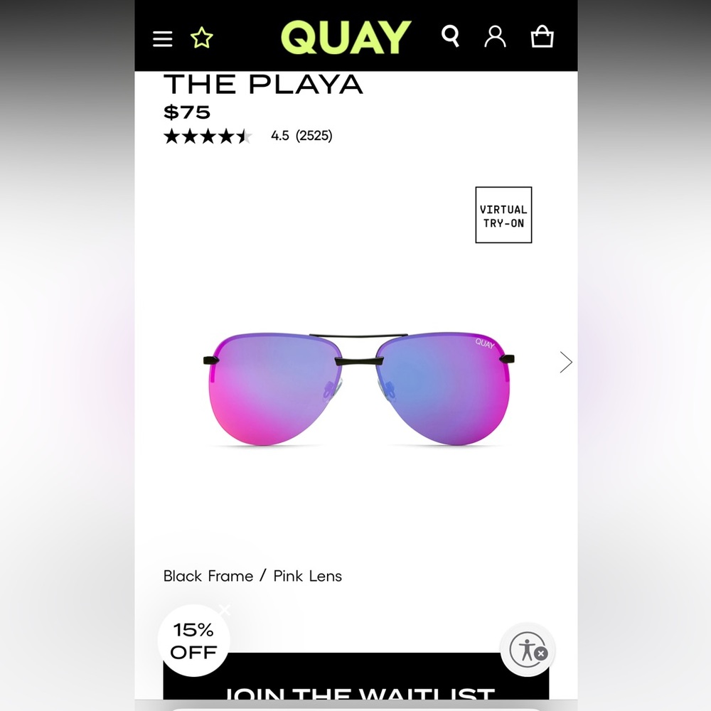 Quay Australia The Playa Aviator Sunglasses - Purple